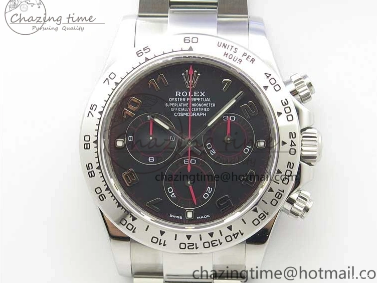 Bracelet Edition 1:1 Daytona Case 116509 Best SS 904L Dial and Noob Black SS SA4130 V3 0513